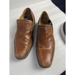 Vtg Sandro Moscoloni Berwyn Leather Loafers Men’s 13 Brown Slip On Shoes Brown